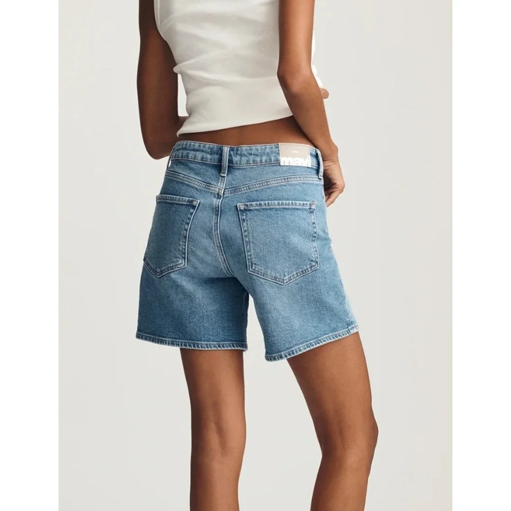 Mavi Heidi Long Shorts Light Brushed Classic Blue High Rise Denim 30 M1411211